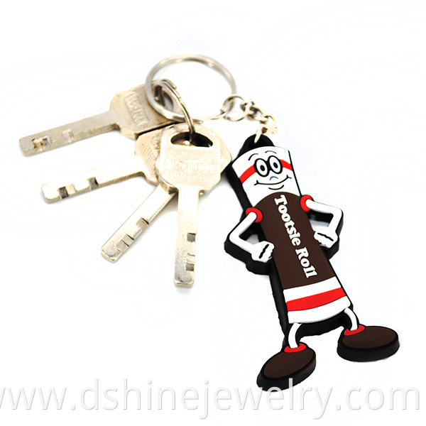 ,Personalized 3D PVC Soft Key Rings